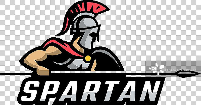 身穿盔甲并持矛的斯巴达战士图片素材