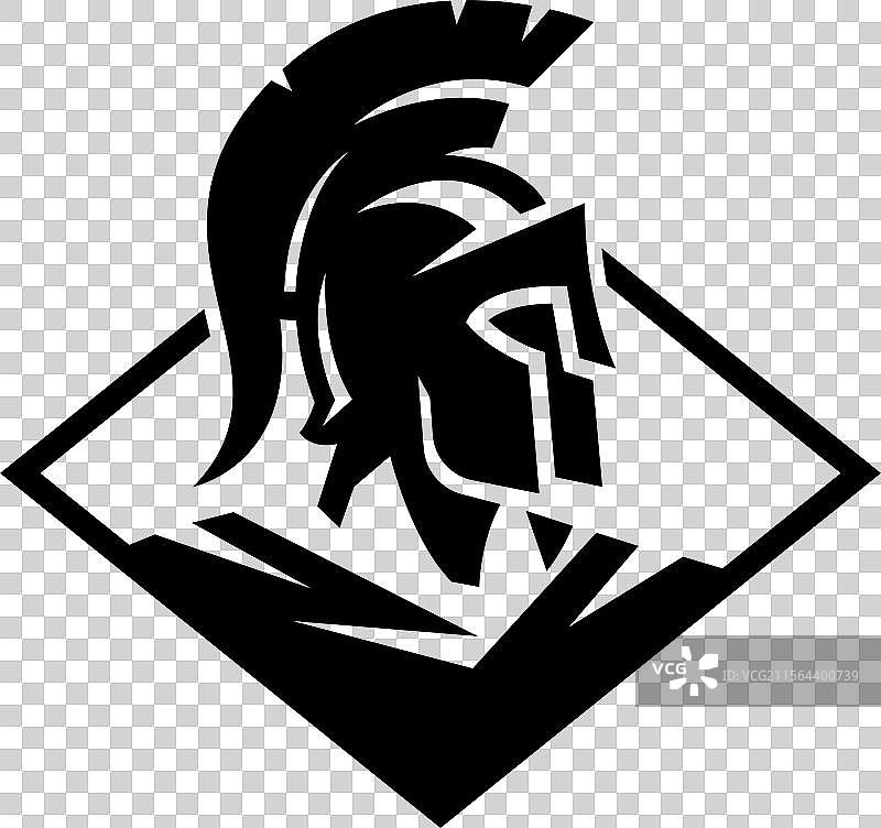 斯巴达战士标志徽章图片素材