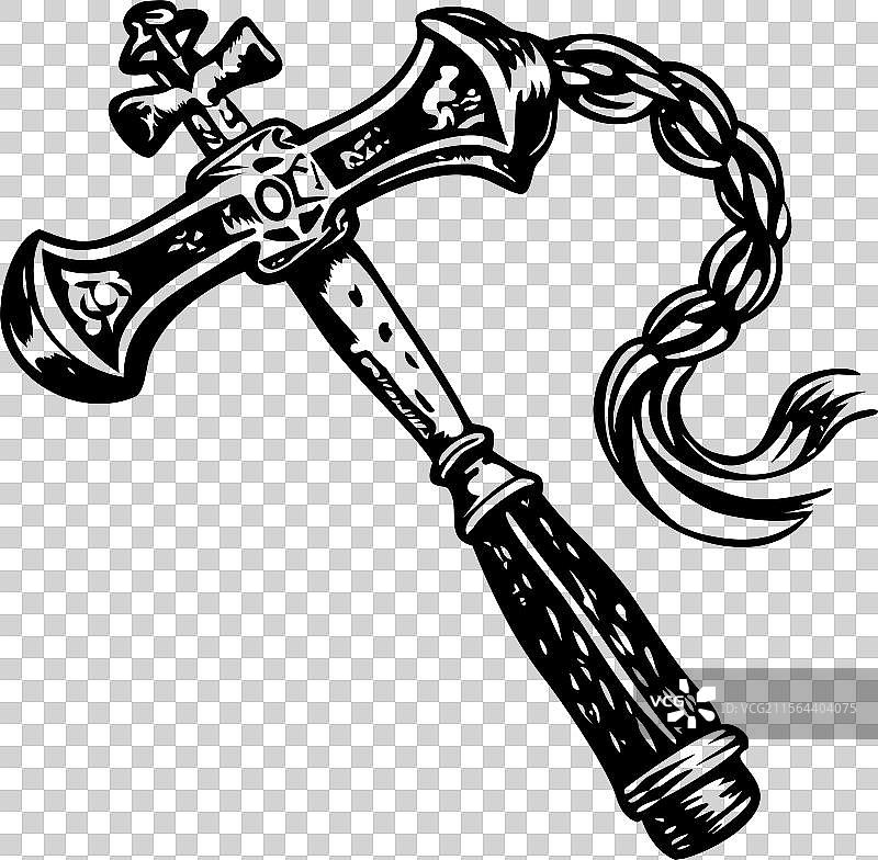 一件古董主教权杖图片素材