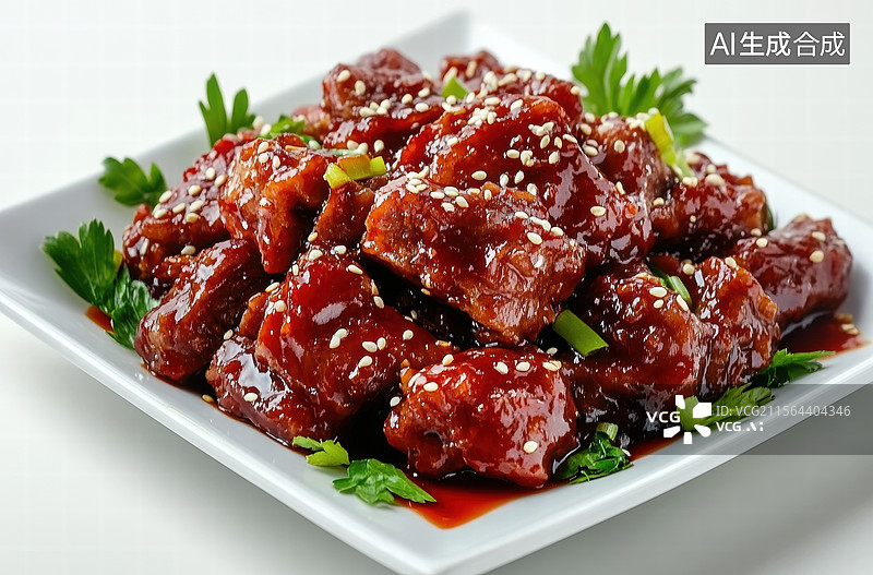 【AI数字艺术】美味红烧排骨图片素材