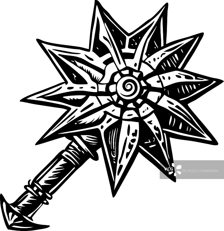复古风格的星形武器图片素材