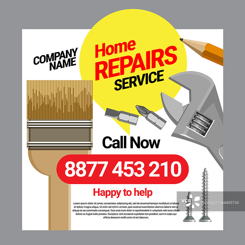 家庭维修服务海报模板图片素材