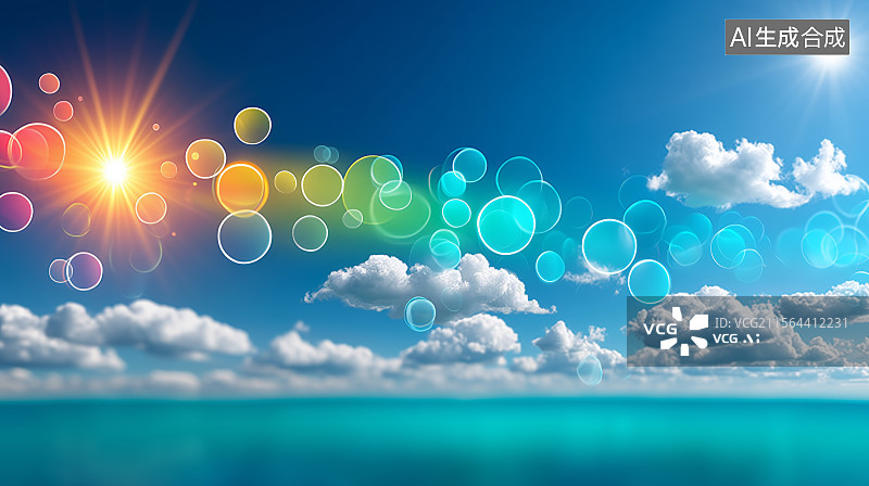 【AI数字艺术】日食与云海图片素材