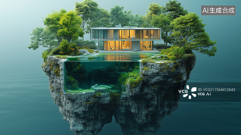 【AI数字艺术】现代艺术中心建筑空间图片素材