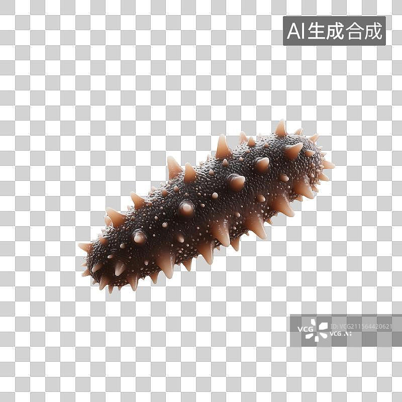 【AI数字艺术】3D建模渲染的海鲜海参图片素材