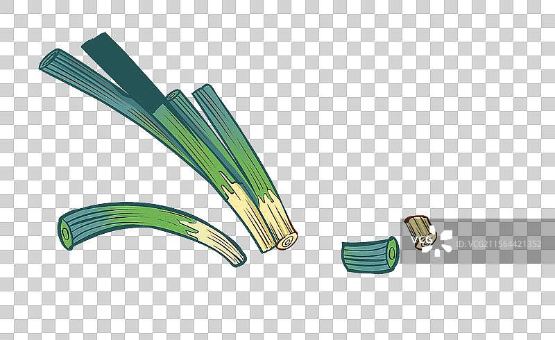 大葱手绘元素图片素材