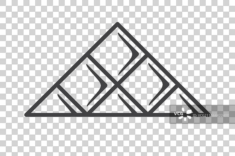 白色背景上的瓷砖地板线条图标图片素材