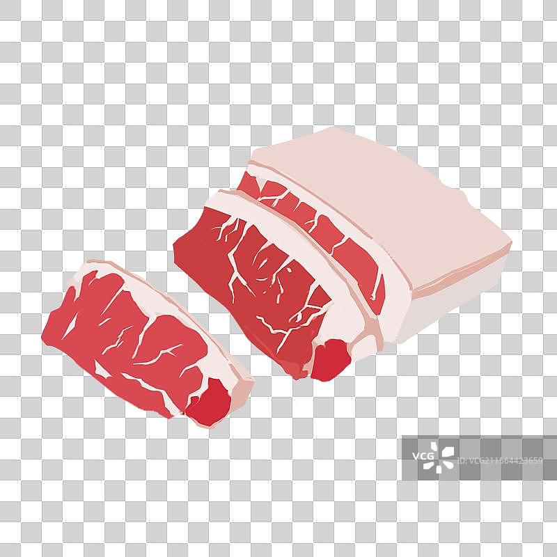 猪肉卡通手绘元素图片素材