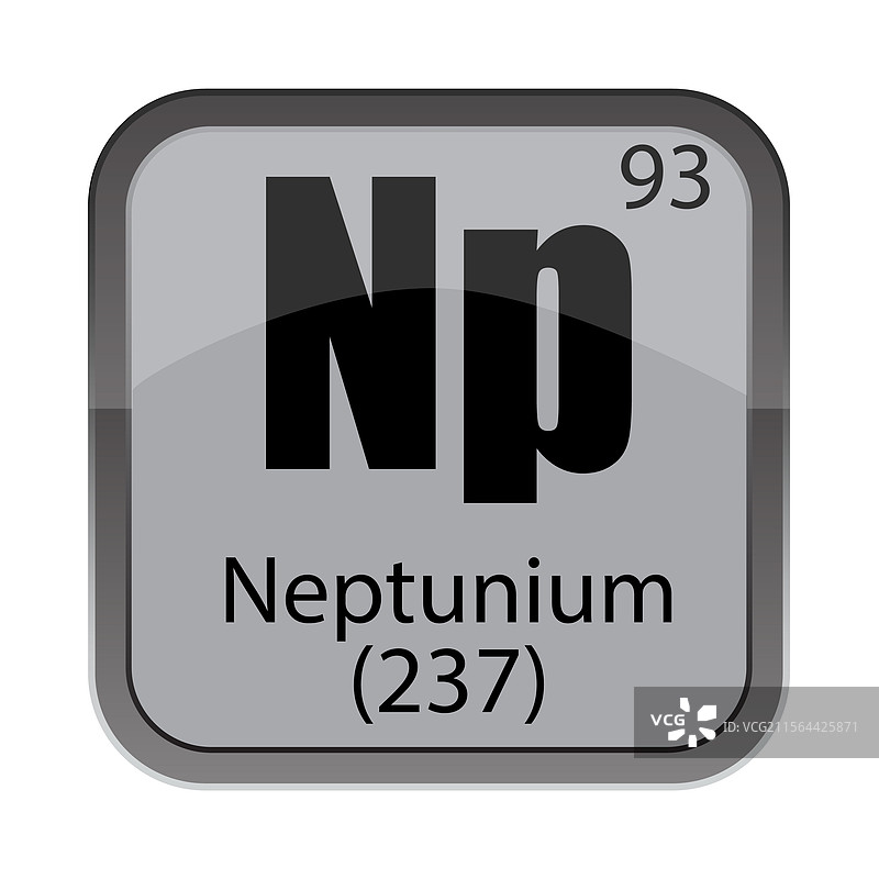 镎元素瓷砖，原子序数93，质量数237图片素材