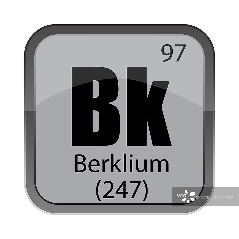 bk 锕元素，元素周期表第97号图片素材