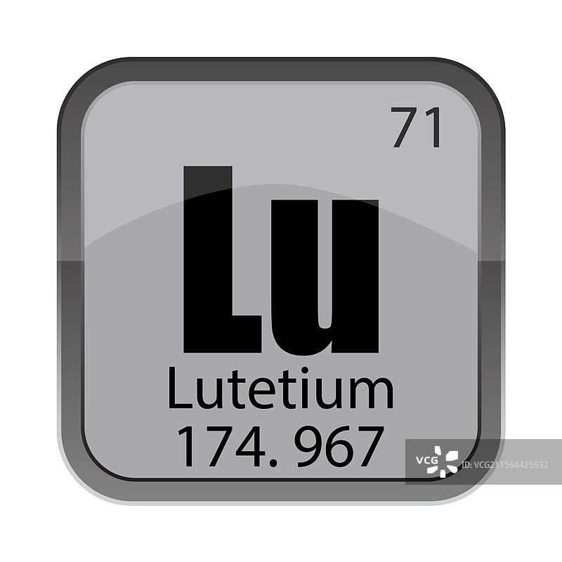 铥-174（Lutetium-174） 71 灰色方块图片素材