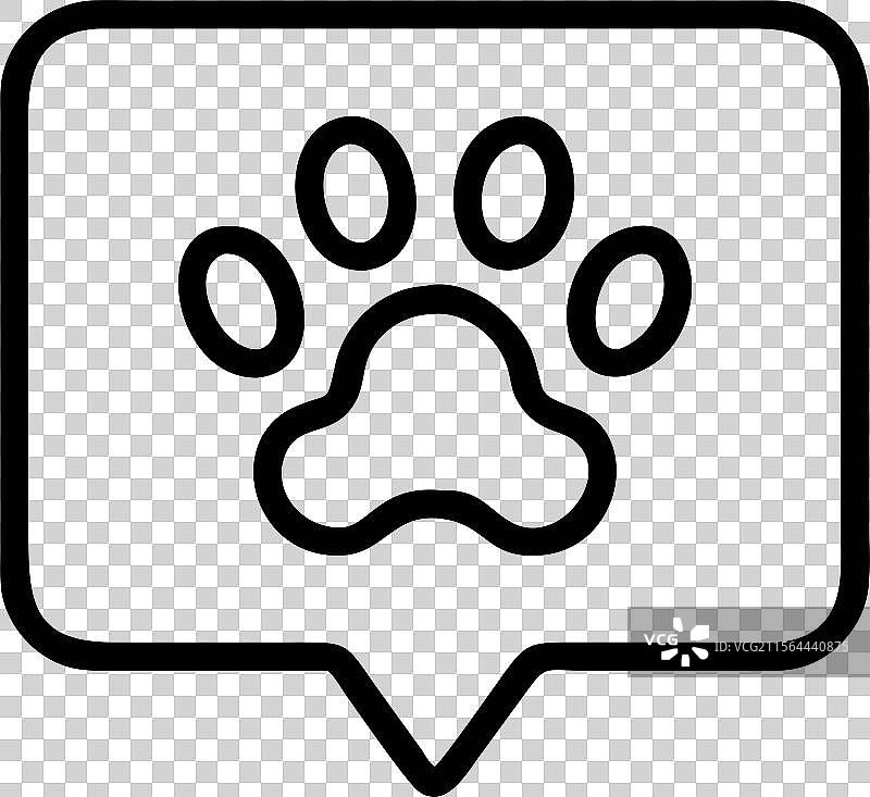 宠物领养对话气泡图标图片素材