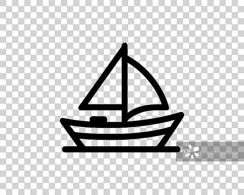 船只标志设计图标轮廓模板图片素材