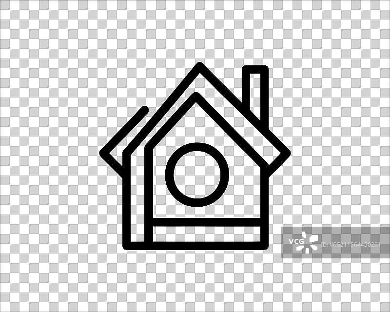 房屋标志设计轮廓图标模板图片素材