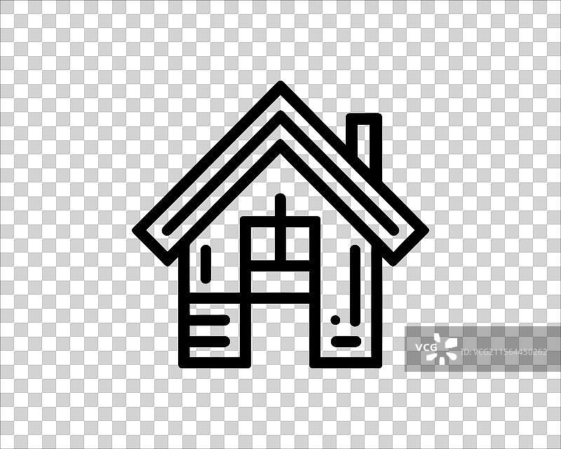 房屋标志设计轮廓图标模板图片素材