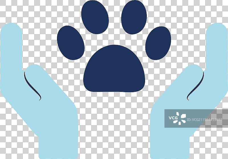 宠物领养手掌图标图片素材