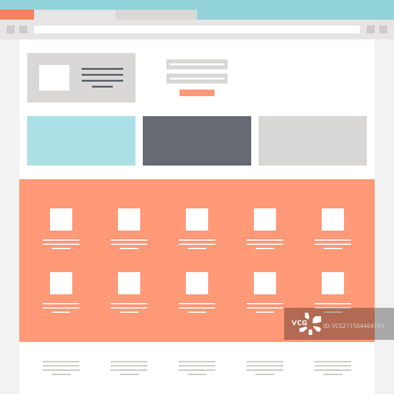 扁平化概念的网页模板图片素材