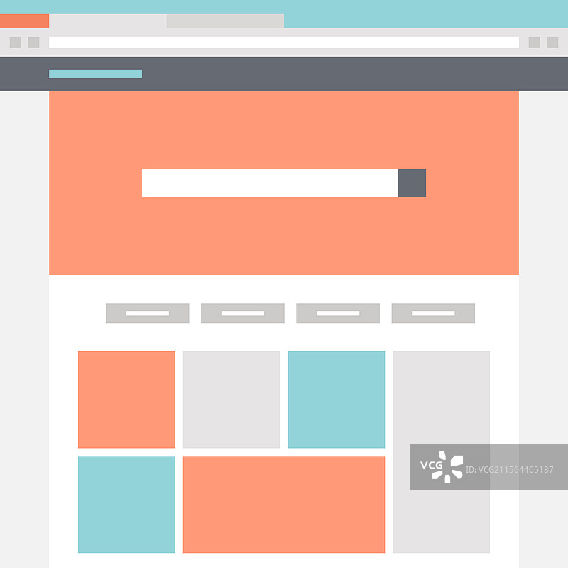 扁平化概念的网页模板图片素材