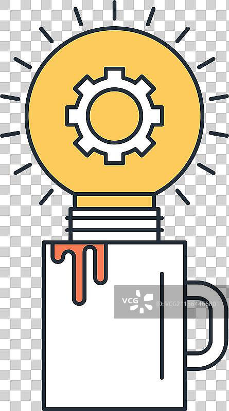 好主意扁平线条网页图标概念图片素材