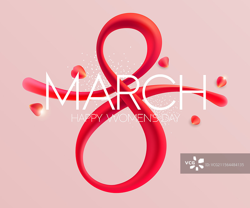 3月8日国际妇女节 红色优雅图片素材