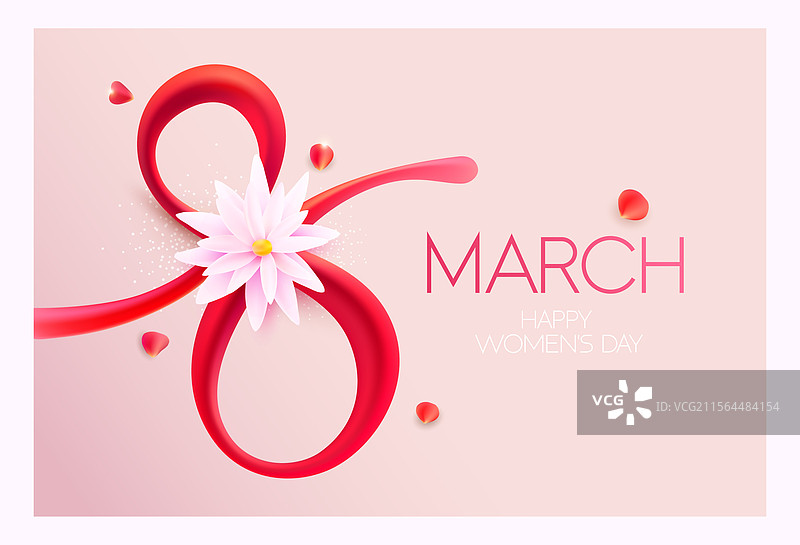 三月八日国际妇女节红色优雅图片素材