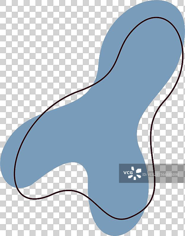 抽象蓝色波浪形状图标图片素材