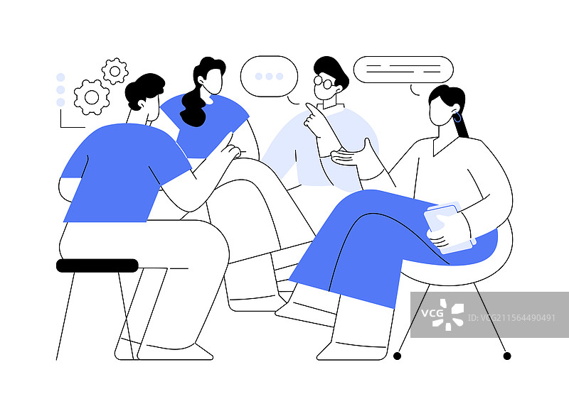 孤立的心理学卡通图片素材