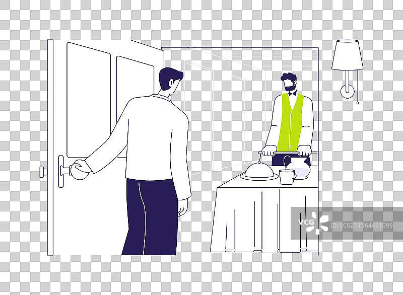 客房服务抽象概念图片素材