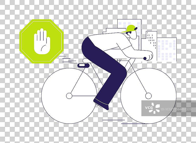 自行车智能刹车传感器抽象概念图片素材