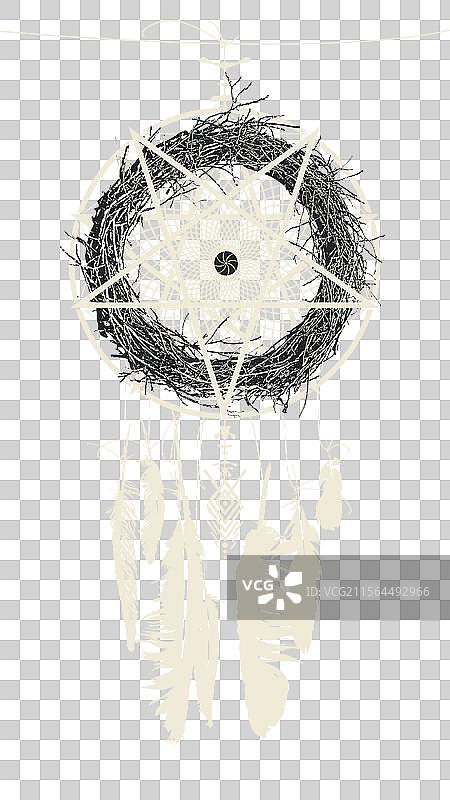 梦捕手与撒旦魔法五角星图片素材