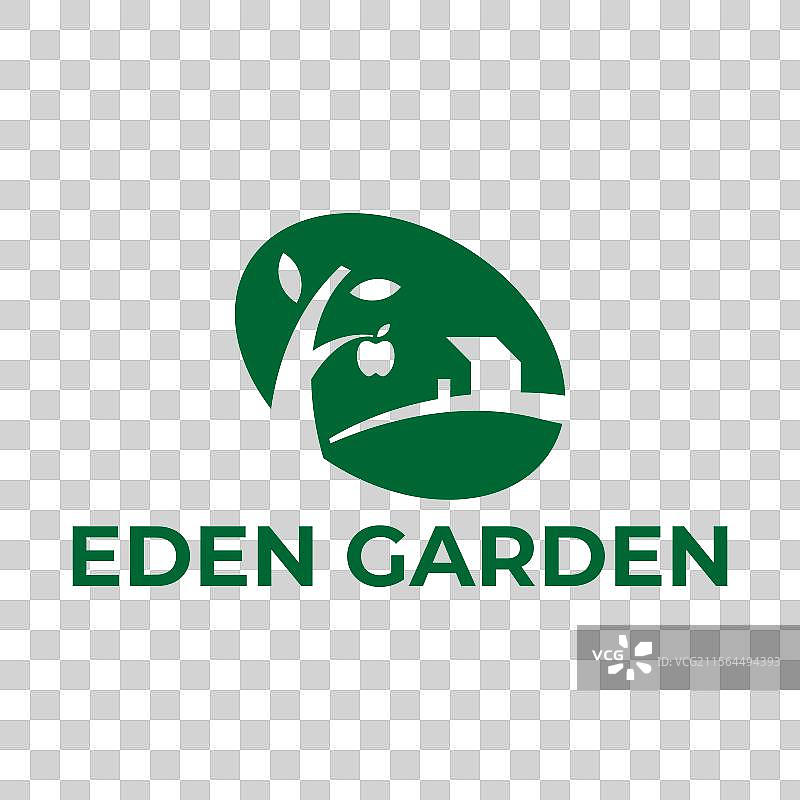 伊甸园公寓极简风格标志设计图片素材