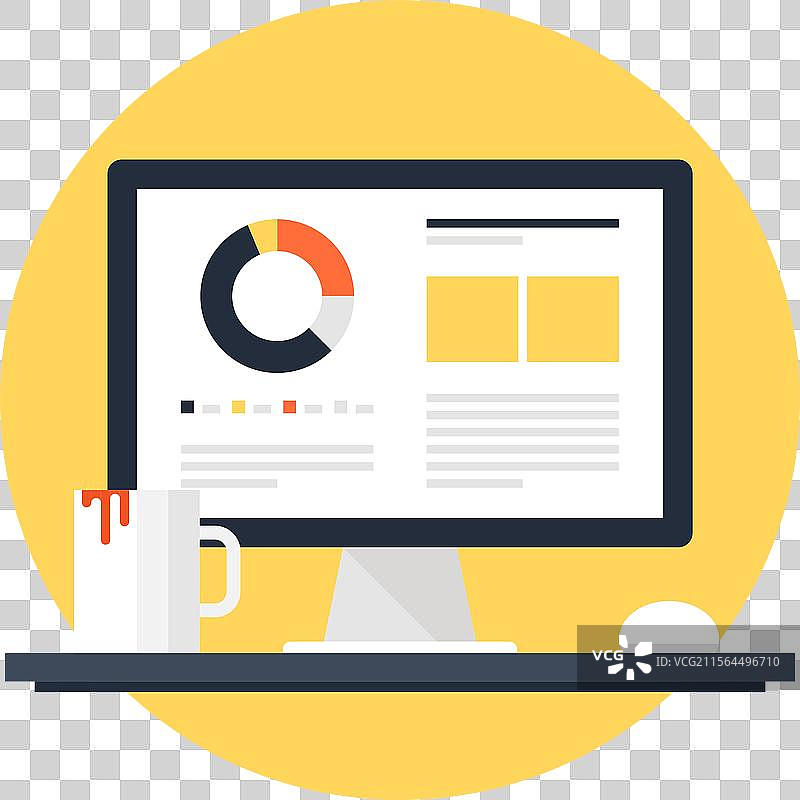 办公室扁平网页图标图片素材