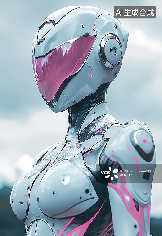 【AI数字艺术】漂亮的游戏CG美女机器人图片素材