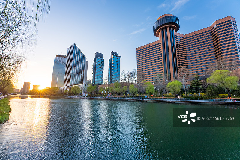 北京亮马河图片素材