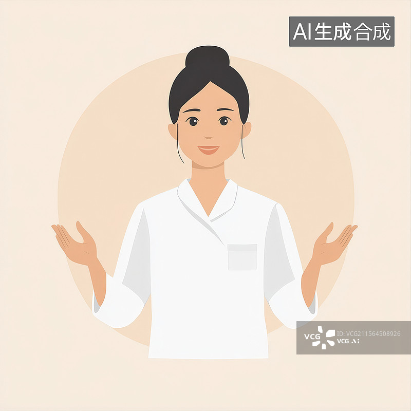【AI数字艺术】穿着白色上衣的女性图片素材