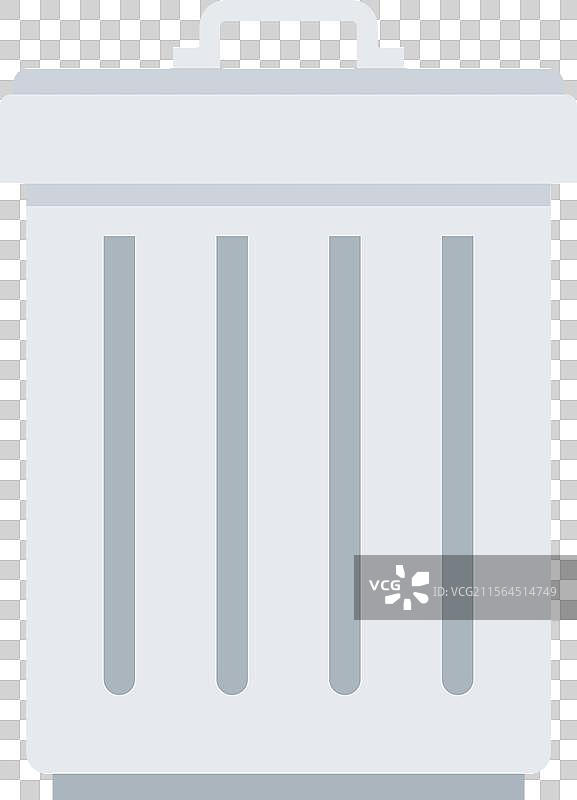 垃圾桶扁平网页图标概念图片素材
