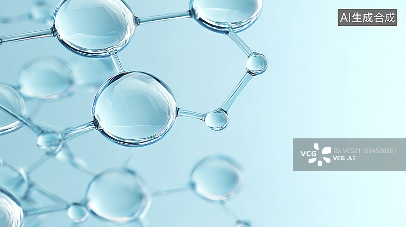 【AI数字艺术】分子结构图图片素材