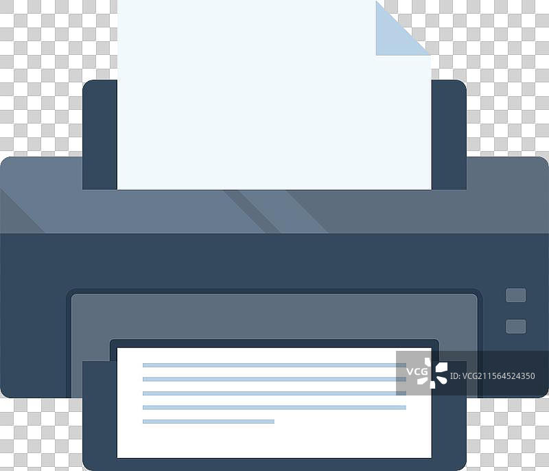 打印机扁平网页图标概念图片素材