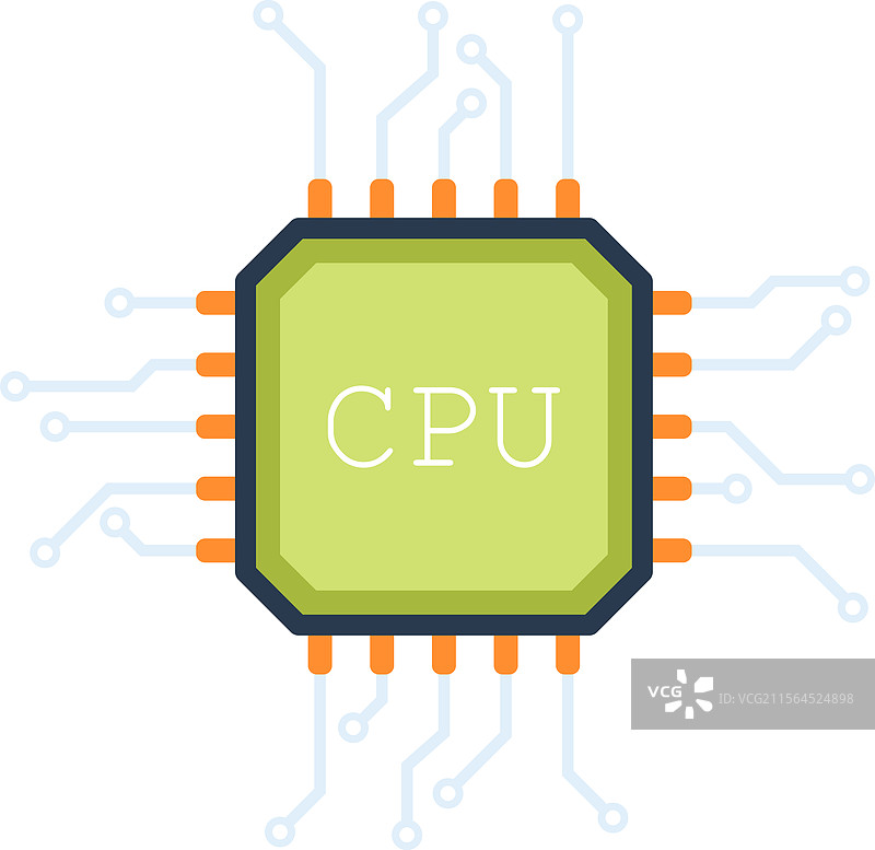 CPU 平面网页图标概念图片素材