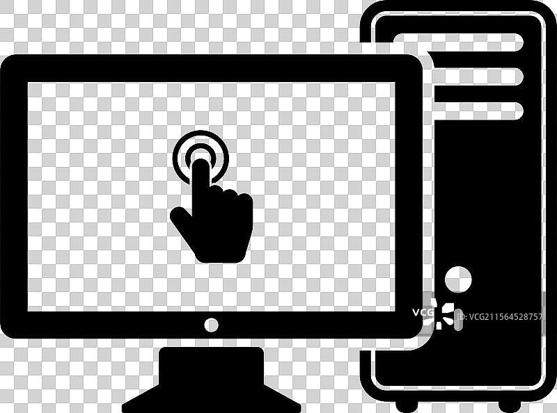 个人电脑扁平化网页图标概念图片素材