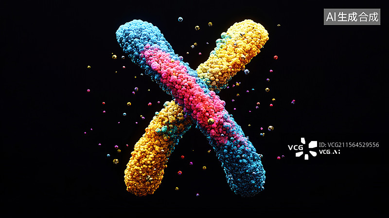 【AI数字艺术】X染色体遗传生物主题插图图片素材