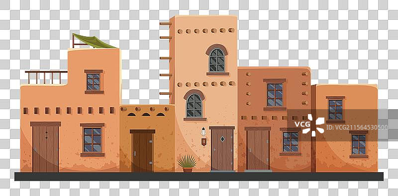 传统的Adobe房屋建筑图片素材