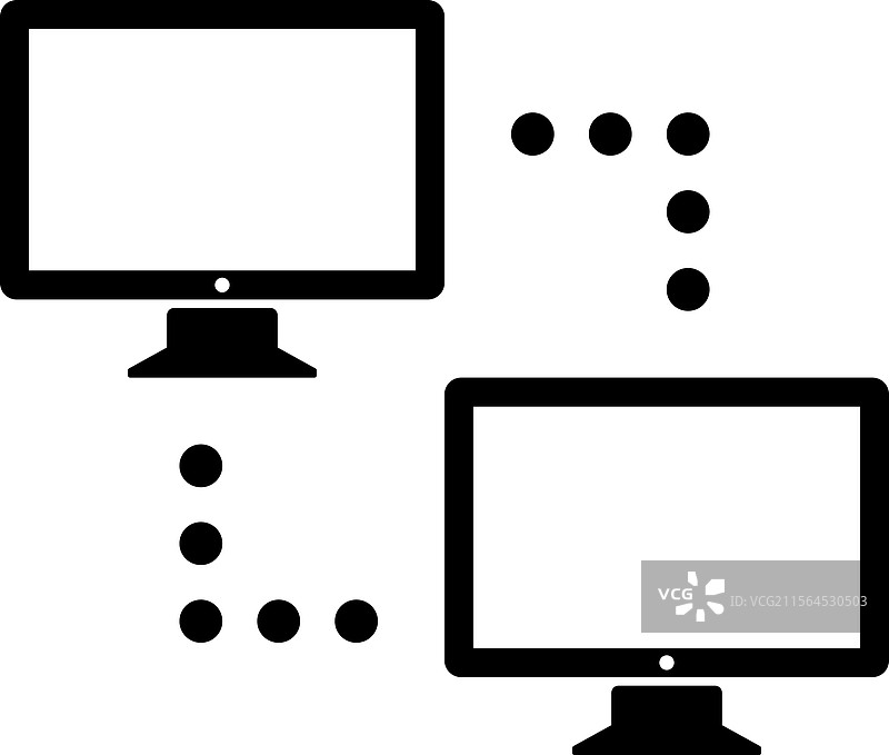 计算机网络扁平化网页图标概念图片素材