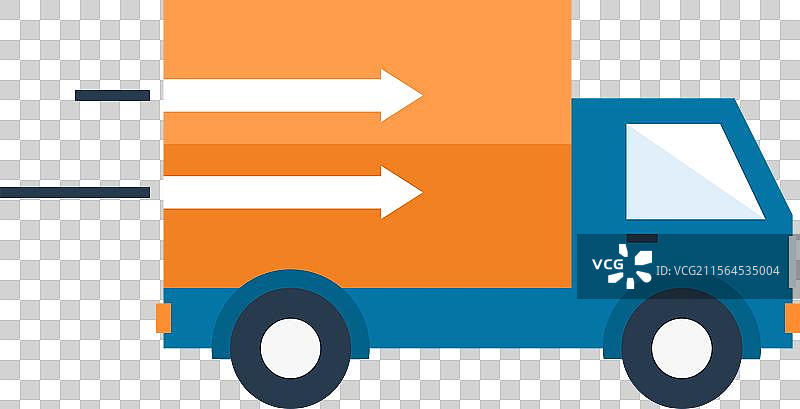 送货扁平网页图标概念图片素材