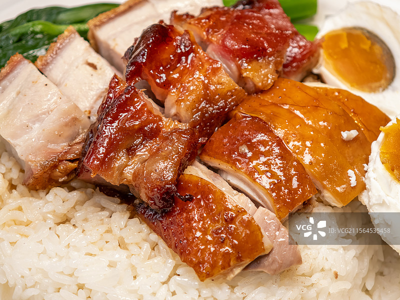 港式烧腊四宝饭图片素材