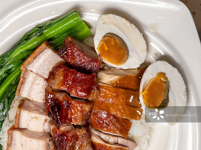 港式烧腊四宝饭图片素材