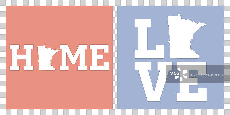 明尼苏达州爱心T恤设计图片素材