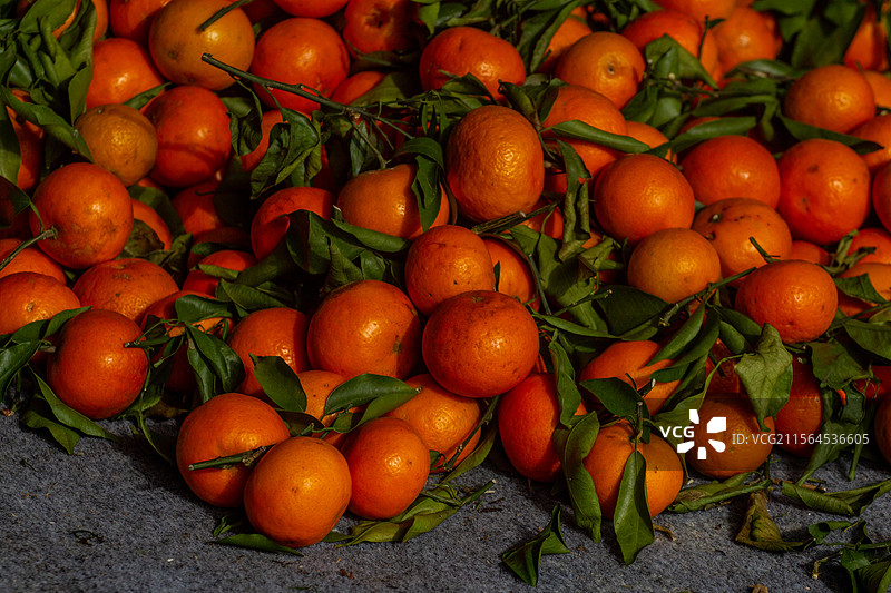 四川省绵阳市户外售卖的砂糖橘，橘子，柑子，橙子图片素材