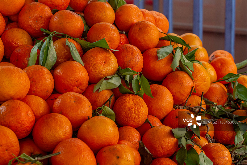 四川省绵阳市户外售卖的砂糖橘，橘子，柑子，橙子图片素材