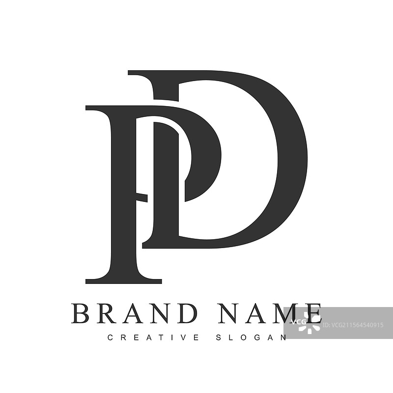 时尚的字母P标志模板图片素材